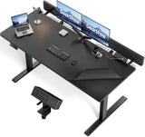 Electric Standing Desk Adjustable - 60 x 30 Inch Sit Stand Desk with Flip-Top Cable Management