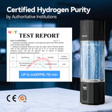 MOVOCA Upgrade Hydrogen Water Bottle, Up to 6400PPB Hydrogen Water Generator -SPE PEM Tech, 7OZ Food-Grade PC Hydro Water Machine, Health Care Gifts for Husband, Wife, Family, Friends, Travel