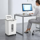 Wingwise Paper Shredder for Home Office, 60 Sheets Auto Feed, P-4 Cross Cut, 40 Mins Runtime, 52dB Quiet, 2.5m/min Shredding, 5.8 Gallon Bin, CD/Credit Card Shredder with Anti-Jam & Dual Modes