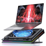 D16 RGB Gaming Laptop Cooling Pad for 15.6-19" Laptops, Adjustable Speed