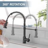 Oil Rubbed Bronze Kitchen Faucet,AIMADI Commercial Single Handle Single Hole Bronze Kitchen Faucet with Pull Down Sprayer grifo para fregaderos de cocina