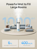 DREO 16L Smart Humidifier Large Room 1000 ft², 130H Cool Mist Air Humidifiers for Bedroom Plants Baby, Top Fill, Remote/Touch/Voice & APP Control, Clean Tank Technology, 30dB, RGB Light, HM755S White