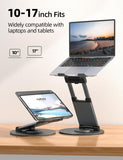 Laptop Stand for Desk Adjustable Height Swivel Pull Out Design Ergonomic Laptop Riser Standing Desk