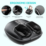 Heated Foot Massager for Neuropathy and Plantar Fasciitis, Foot Massager with Heat, Shiatsu Deep Kneading, Vibration, Rolling Compression, 3-Level Adjustable for Pain Relief, Portable for Home Use
