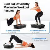 MERACH Vibration Plate Exercise Machine, Curved Vibration Plate for Lymphatic Drainage Weight Loss, Vibrating Plate with Real-Time Calorie Tracking