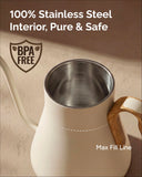 INTASTING Gooseneck Electric Kettle, ±1℉ Temperature Control, Stainless Steel Inner, Quick Heating, for Pour Over Coffee, Brew Tea, Boil Hot Water, 1500W/0.9L (Morandi White)