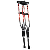 York Nordic - Spring Cushion Crutches Perfect for Sports Injuries and Travel - Heights 4'7" to 6'6" - Adjust Down to 22" for Travel