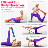 Resistance Bands for Working Out, Exercise Bands for Physical Therapy, Stretch, Recovery, Pilates, Rehab, Strength Training and Yoga Starter Set RENRANRING