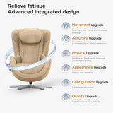 Nouhaus NOU Campo Heated Massage Chair,Full Body Massaging Zero-Gravity Leisure Recliner with Low-Noise 3D Massage and Dual Sound Systems Modern Massage Chairs (Mellow Sand)