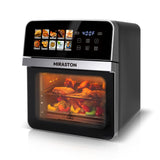 MIRASTON 10QT Air Fryer Toaster Oven Combo with 10 Presets, Family Size Compact Oven for Roasting Whole Chicken/Double Cooking