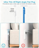 15 Ft Long Extension Cord with Ultra-Thin Flat Plug, 8 Widely Spaced Outlets & 4 USB Ports (2 USB C), 1080J Surge Protected Power Strip for Home Office, College Dorm Room Essentials, Wall Mount
