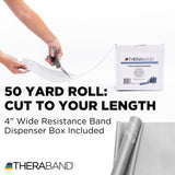 THERABAND Resistance Band, Silver, Super Heavy, 50-Yard Roll, Elastic Band for Strength Training, Stretching, Yoga, Pilates, Physical Therapy, Portable & Cut-to-Length, Color-Coded Levels