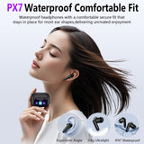 Thunelec Wireless Earbuds, Bluetooth 5.4 Headphones with Multifunctional Touch Screen, 48H Bass Stereo Ear Buds with ANC/ENC Noise Cancelling/Transparency Mode, IPX7 Earphones with 5 EQ Modes, Black