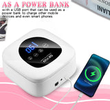 Rechargeable UV LED Nail Lamp, SKYUV Cordless Nail Dryer for Gel Polish, UV Nail Lamp with 4 Timers Setting and LED Touch Screen, Professional Curing Lamp Light with 30 Beads for Salon and Home ﻿