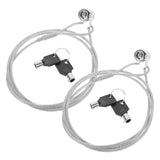 2 Sets Laptop Lock Cable 1.2M Keys Digital Devices Portable Hardware Locking Wire Notebook Computer Accessory Security Keyed