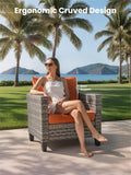 5-Piece Outdoor Patio Furniture Set with Swivel Chairs