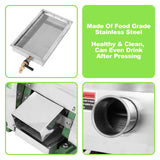 Manual Sugar Cane Juicer, Commercial Sugar Cane Press, Fit Up To 2" Thick Sugar Cane 110Lbs Output Capacity per Hour Sugarcane Extractor,Sugar Cane Juice Squeezer for Homes and Shops