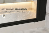 LOHCEH Semi-Frameless Shower Door,Made of 28" W X 72" H 1/4-Inch Tempered Glass,Safe and Aesthetically Pleasing,Suitable for Standing Shower,Black