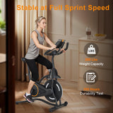 Maicifi Stationary Exercise Bike for Home Indoor Cycling Exercise Equipment with Adjustable Resistance Comfortable Seat Smartphone Holder Sleek Design for Home Gym Cardio Workout Training maicifi