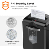 Bonsaii 16-Sheet Microcut Paper Shredder, 60-Minute Home Office Heavy Duty Shredder for CD