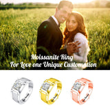 Oseew 10k 14k 18k Gold Moissanite Ring for Men Wedding moissanite Ring Bridal Ring Mens moissanite Ring 14k Gold