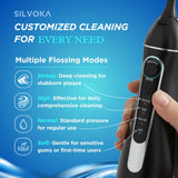Water Flosser for Teeth, Cordless Oral Irrigator, Portable Dental Flosser with 300ML Tank, 4 Cleaning Modes, IPX7 Waterproof, Rechargeable Water Floss Pick for Braces, Gum Care & Travel (Black)