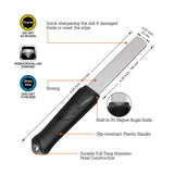 SHARPAL 121N Dual-Grit Diamond Sharpening Stone File Garden Tool Knife Sharpener with Angle Guide Coarse 325 / Extra Fine 1200 Grit