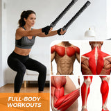 Battle Ropes, Cordless Battle Ropes, Suitable for High-Intensity Interval Training, Quiet Fitness Equipment for Men & Women, Versatile Exercise Equipment for Apartment and Travel Exercise (Black)