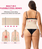Gotoly Waist Trainer for Women Corset Shapewear Tummy Control Faja Body Shaper Postpartum Segmented Waist Cincher(Beige,3X-Large)