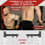 Yes4All 350 LBS Capacity - Dip Bars for 2x2 with 1" Hole Power Cage, Squat Rack Attachments - Narrow and Wide Grip Handles Dip Attachment for Dips, Pull Up, Push-up (Black) Yes4All