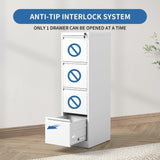 FLIXELIO 4 Drawer File Cabinet with Lock,Metal File Cabinet for Home Office