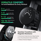 Foldable Exercise Bike Stationary Bikes for Home, 5 IN 1 Indoor Workout Bike, with 16-Level Quiet Magnetic Resistance, 6.6 LBS Flywheel and 300LBS Capacity, 2025 Designed 817 X-bike USLIM