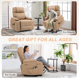 BRTHORY Leather Power Lift Recliner Chair for Elderly, with Massage & Heat