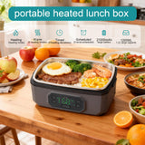 Rechargeable Adult Wireless Heated Lunch Box, 21000mAh Battery-Powered,Automatic Temperature Control Insulated Container,1.2L Leak-Proof Stainless Steel Container Ideal for Office/Truck/Outdoor Use