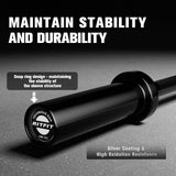 RitFit Barbell Weight Set - 4/6FT Olympic Barbell with Weight Plates (55-115LB Total) - Weightlifting Equipment for Squats, Curls, Deadlifts, Presses, Hip Thrusts 4FT Black Bar with 55LB Plates