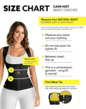 HOT SHAPERS Cami Hot Waist Cincher with Waist Trainer – Hourglass Essentials, Neoprene Vest for Full-Body Sculpting, Sweat Enhancement & Core Support Black