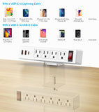 VILONG Desk Clamp Dual Layer Power Strip, 20W USB-C, 700J Surge Protector