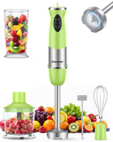 Immersion Blender Handheld 1000W 5 in 1 Corded Stick Hand Blender Kitchen with 12 Speed, BPA-Free, Mixing Beaker, Chopper