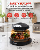 Nuwave Pro Plus 2 Air Fryer Oven, Infrared Countertop Convection, No Defrost No Preheat, Triple Combo Heating, 10-in-1 Multicooker, PFAS & BPA Free, 10LB Capacity, Dishwasher Safe Parts, 20660V03