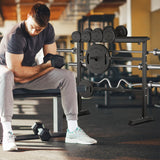 UBOWAY Compact Dumbbell Rack Stand Barbell Rack: Weight rack for Dumbbells, Olympic Barbell Bar, Olympic Weight Plates - Weight Storage Rack for Strength Training Home Gym Fitness Exercise Equipment Uboway