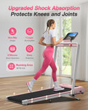 WELLFIT Foldable Treadmill with Incline, 320 LBS Capacity Walking Pad with Handle Bar, Portable Walking Pad Treadmills for Home