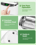 ByteRoll Ultrasonic Jewelry Cleaner, 24oz (700ml) Ultrasonic Cleaner with 48kHz High-Frequency, 5 Cleaning Modes, 304 Stainless Steel Tank, for Jewelry, Eyeglasses, Dentures, Coins, Watch Bands, Ring
