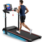 ANCHEER 15% Incline Walking Pad Treadmill with Desk Workstation & Adjustable Height, Portable Treadmills for Home 450 lbs Weight Capacity