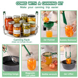KILOGORGE 24qt pressure canner and canning pressure cooker with gauge,14.5PSI,practical 7pc Canning Supplies Starter Set,compatibility gas and induction cooktops, pressure cooker for canning (GREEN)