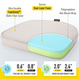 Gel Memory Foam Chair Cushions, FadeShield Water-, Stain-Resistant Durable Reversible Seat Cushion