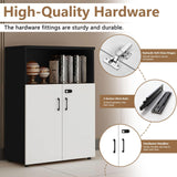 File Cabinet with Password Lock, Wood Lateral Filing Cabinet for Letter/A4 Files, 3 Drawer with Door