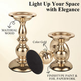 CYEAH 3 Pcs Candle Holders for Pillar Candles, Gold Candlestick Ideal for 3" Pillar Candles, Candlestick Holders Stand Centerpieces Decoration for Wedding, Party, Home, Spa, Reiki, Votive Candle