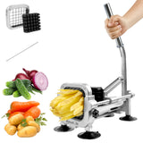 Anatole Professional French Fry Cutter Stainless Steel with 1/2'' Blade Manual Potato Slicer Veggie Chopper Homestyle Dicer for Onions Carrots Cucumbers