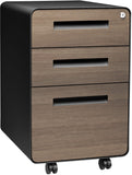 Laura Davidson Furniture Stockpile 3 Drawer File Cabinet with Lock - Under Office Desk Metal Filing Cabinet