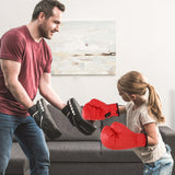 Ftabernam Boxing Gloves, 2 Pair Boxing Gloves for Beginners and Children, Training & Sparring Kick Boxing Glove Training Glove Set Punching Bag Mitts, Black+Red Ftabernam